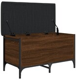 VidaXL Opbergbankje 82x42x45 cm bewerkt hout bruineikenkleurig