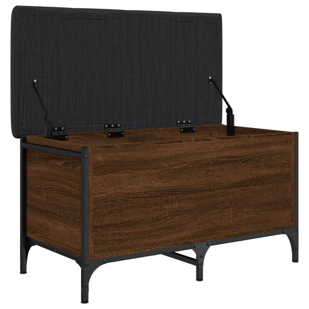 VidaXL Opbergbankje 82x42x45 cm bewerkt hout bruineikenkleurig