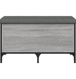 VidaXL Opbergbankje 82x42x45 cm bewerkt hout grijs sonoma eikenkleurig