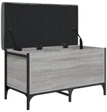 VidaXL Opbergbankje 82x42x45 cm bewerkt hout grijs sonoma eikenkleurig