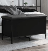 VidaXL Opbergbankje 82x42x45 cm bewerkt hout zwart