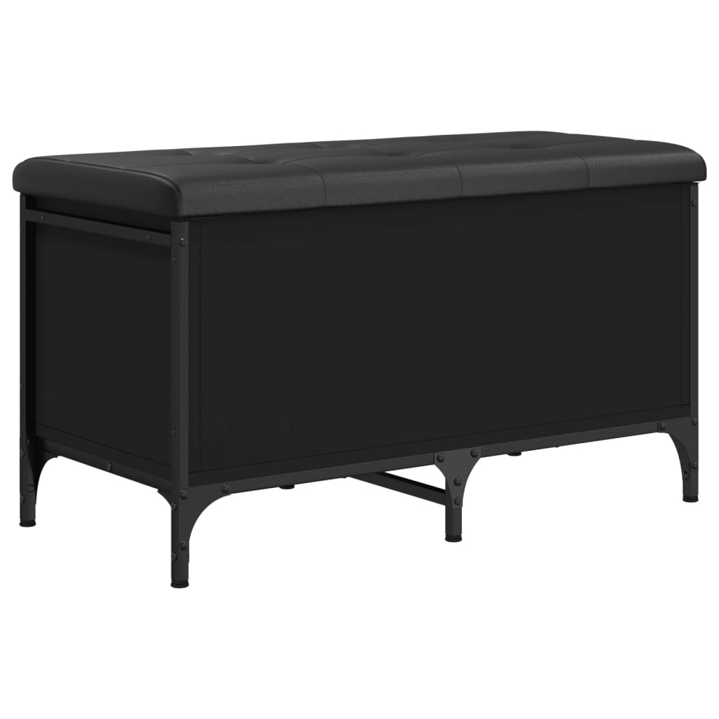 VidaXL Opbergbankje 82x42x45 cm bewerkt hout zwart