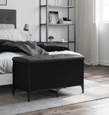 VidaXL Opbergbankje 82x42x45 cm bewerkt hout zwart