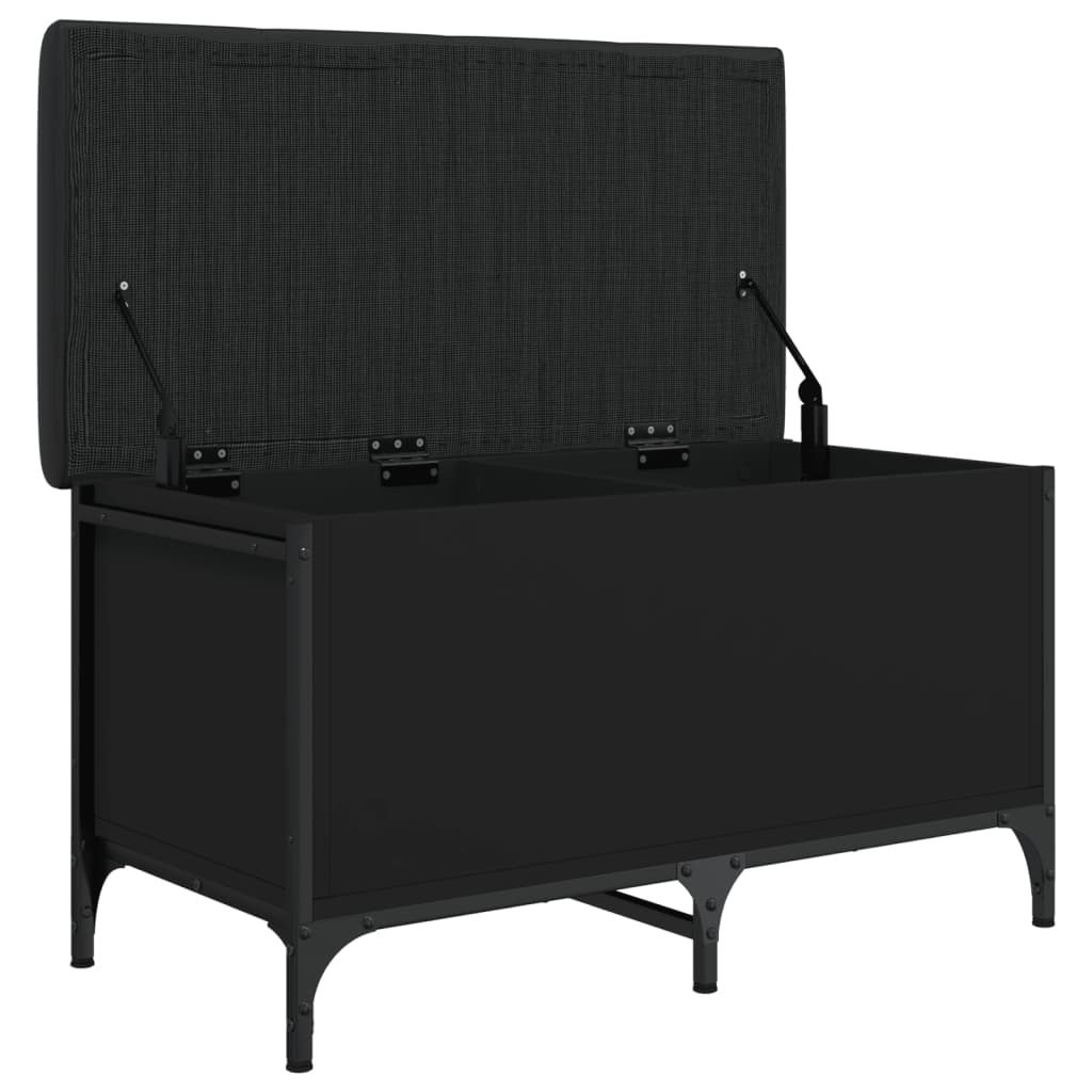 VidaXL Opbergbankje 82x42x45 cm bewerkt hout zwart