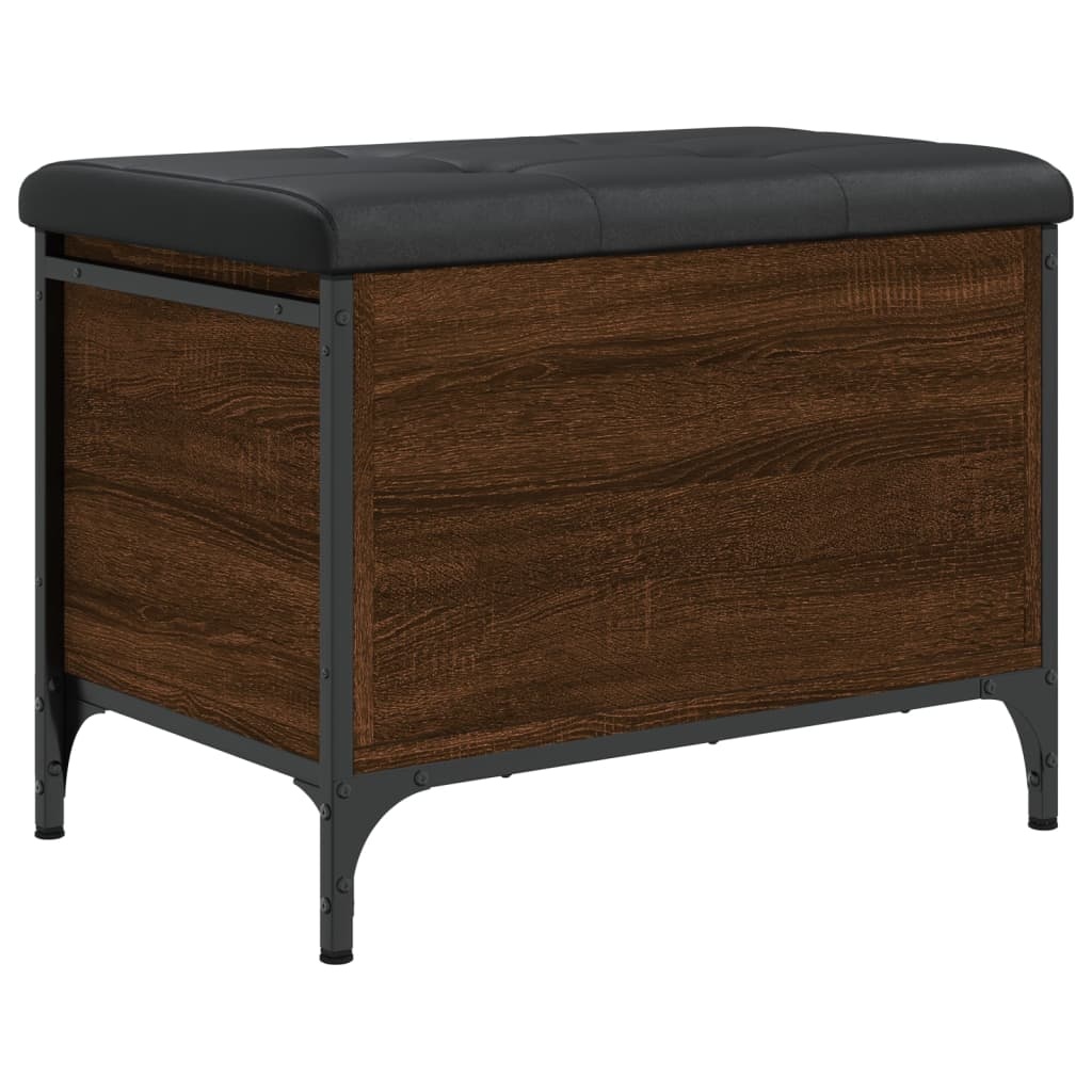 VidaXL Opbergbankje 62x42x45 cm bewerkt hout bruineikenkleurig
