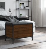 VidaXL Opbergbankje 62x42x45 cm bewerkt hout bruineikenkleurig