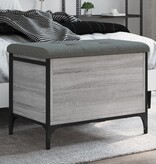 VidaXL Opbergbankje 62x42x45 cm bewerkt hout grijs sonoma eikenkleurig