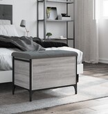 VidaXL Opbergbankje 62x42x45 cm bewerkt hout grijs sonoma eikenkleurig