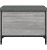 VidaXL Opbergbankje 62x42x45 cm bewerkt hout grijs sonoma eikenkleurig