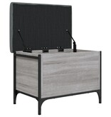 VidaXL Opbergbankje 62x42x45 cm bewerkt hout grijs sonoma eikenkleurig