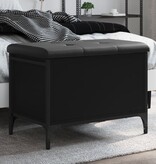VidaXL Opbergbankje 62x42x45 cm bewerkt hout zwart