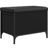 VidaXL Opbergbankje 62x42x45 cm bewerkt hout zwart