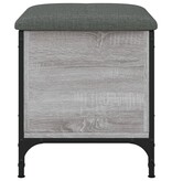 VidaXL Opbergbankje 42x42x45 cm bewerkt hout grijs sonoma eikenkleurig