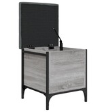 VidaXL Opbergbankje 42x42x45 cm bewerkt hout grijs sonoma eikenkleurig