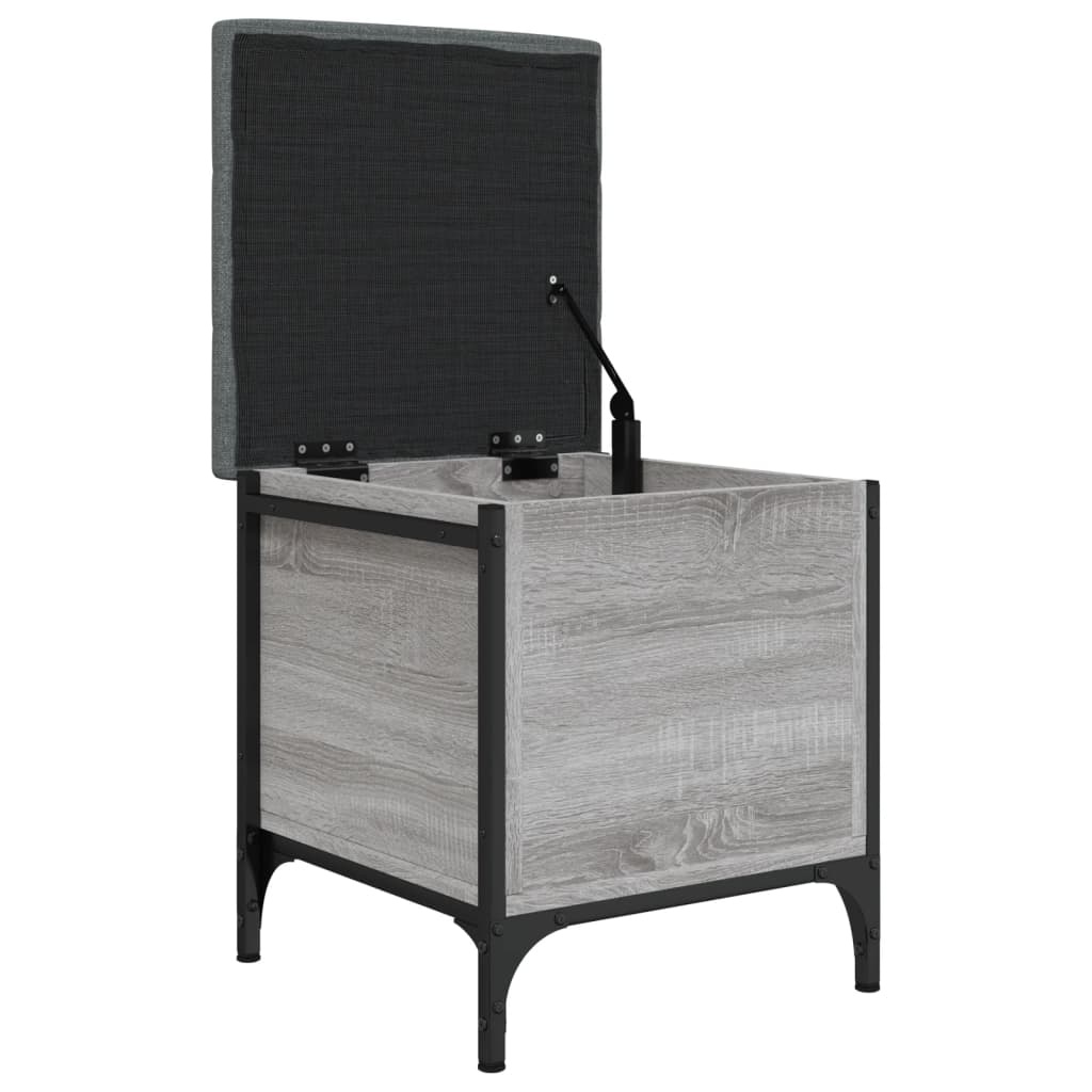 VidaXL Opbergbankje 42x42x45 cm bewerkt hout grijs sonoma eikenkleurig