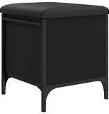 VidaXL Opbergbank 42x42x45 cm bewerkt hout zwart
