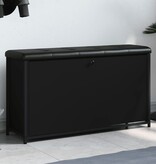 VidaXL Schoenenbankje met klaplade 102x32x56 cm zwart