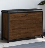 VidaXL Schoenenbankje met klaplade 82x32x56 cm bruineikenkleurig