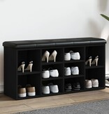 VidaXL Schoenenbank 102x32x50 cm bewerkt hout zwart