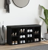 VidaXL Schoenenbank 102x32x50 cm bewerkt hout zwart