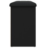 VidaXL Schoenenbank 102x32x50 cm bewerkt hout zwart