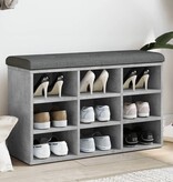 VidaXL Schoenenbank 82x32x50 cm bewerkt hout betongrijs