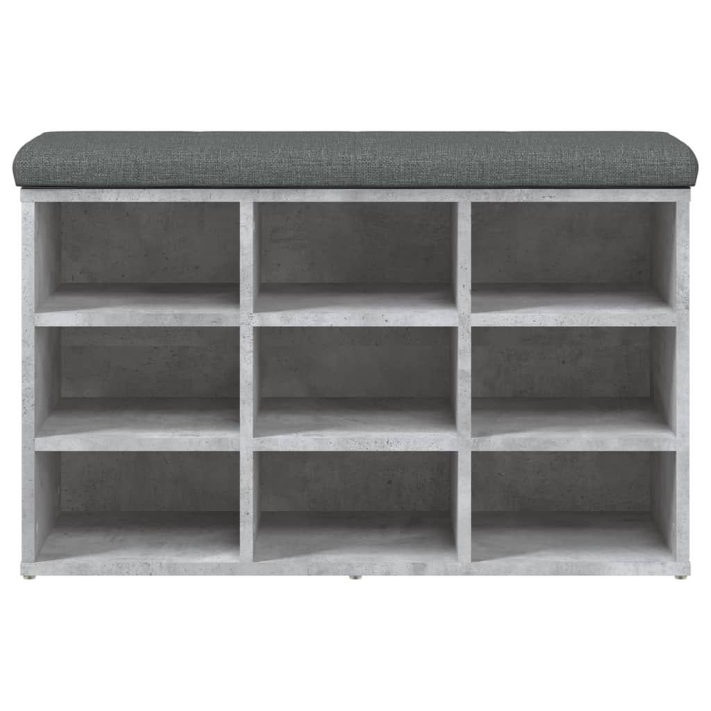 VidaXL Schoenenbank 82x32x50 cm bewerkt hout betongrijs