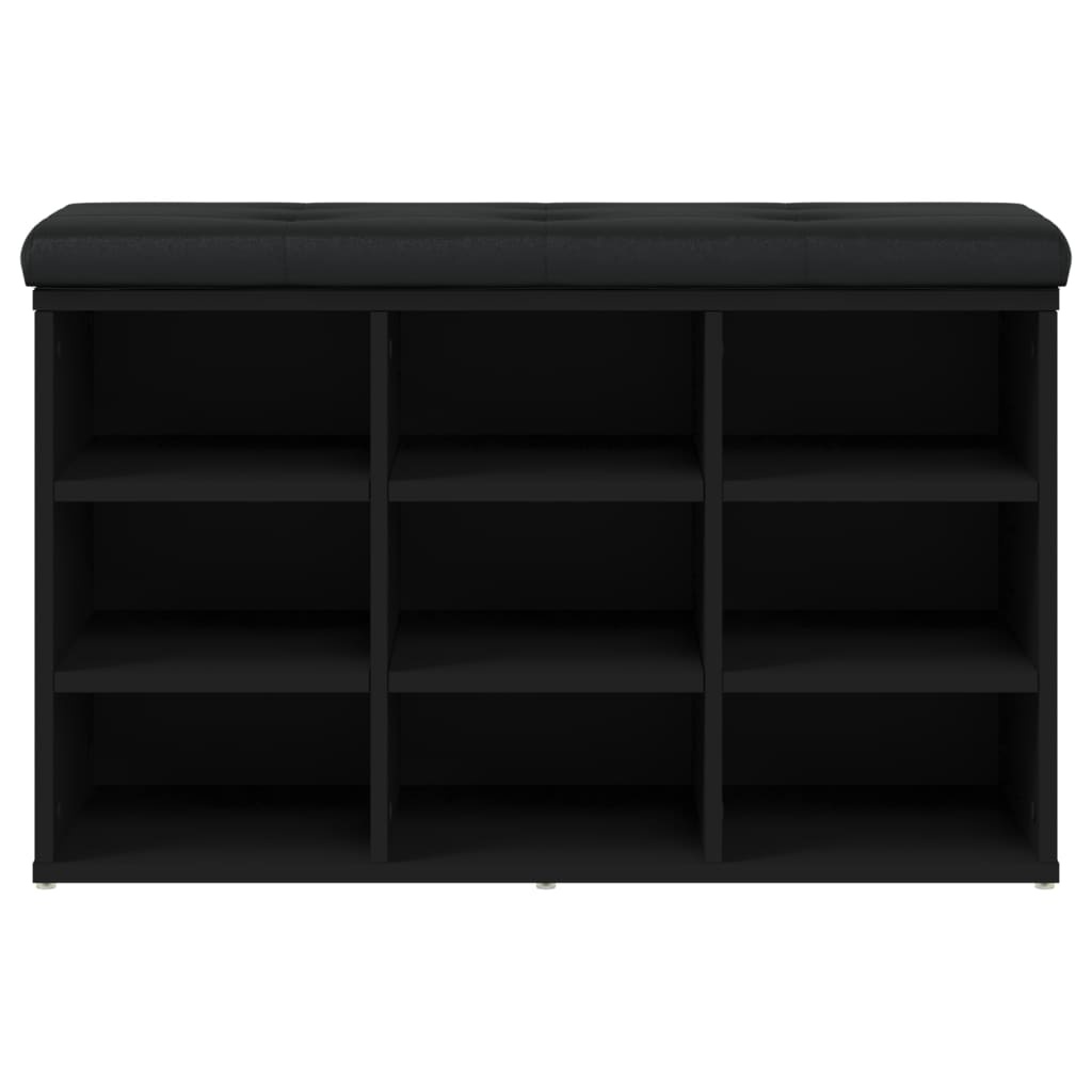 VidaXL Schoenenbank 82x32x50 cm bewerkt hout zwart