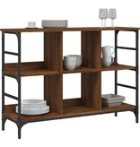 VidaXL Dressoir 102x32x73,5 cm bewerkt hout bruineikenkleurig