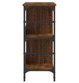 VidaXL Dressoir 102x32x73,5 cm bewerkt hout bruineikenkleurig