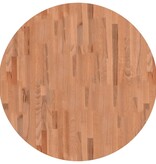 vidaXL Tafelblad rond Ø90x2,5 cm massief beukenhout