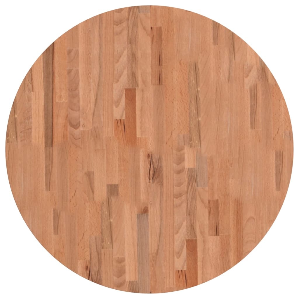 vidaXL Tafelblad rond Ø80x2,5 cm massief beukenhout