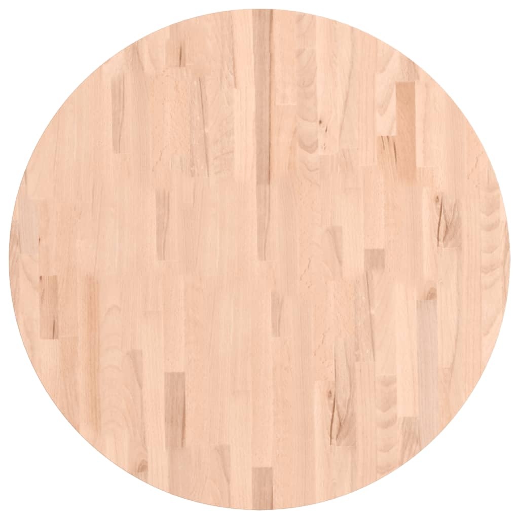 vidaXL Tafelblad rond Ø80x4 cm massief beukenhout