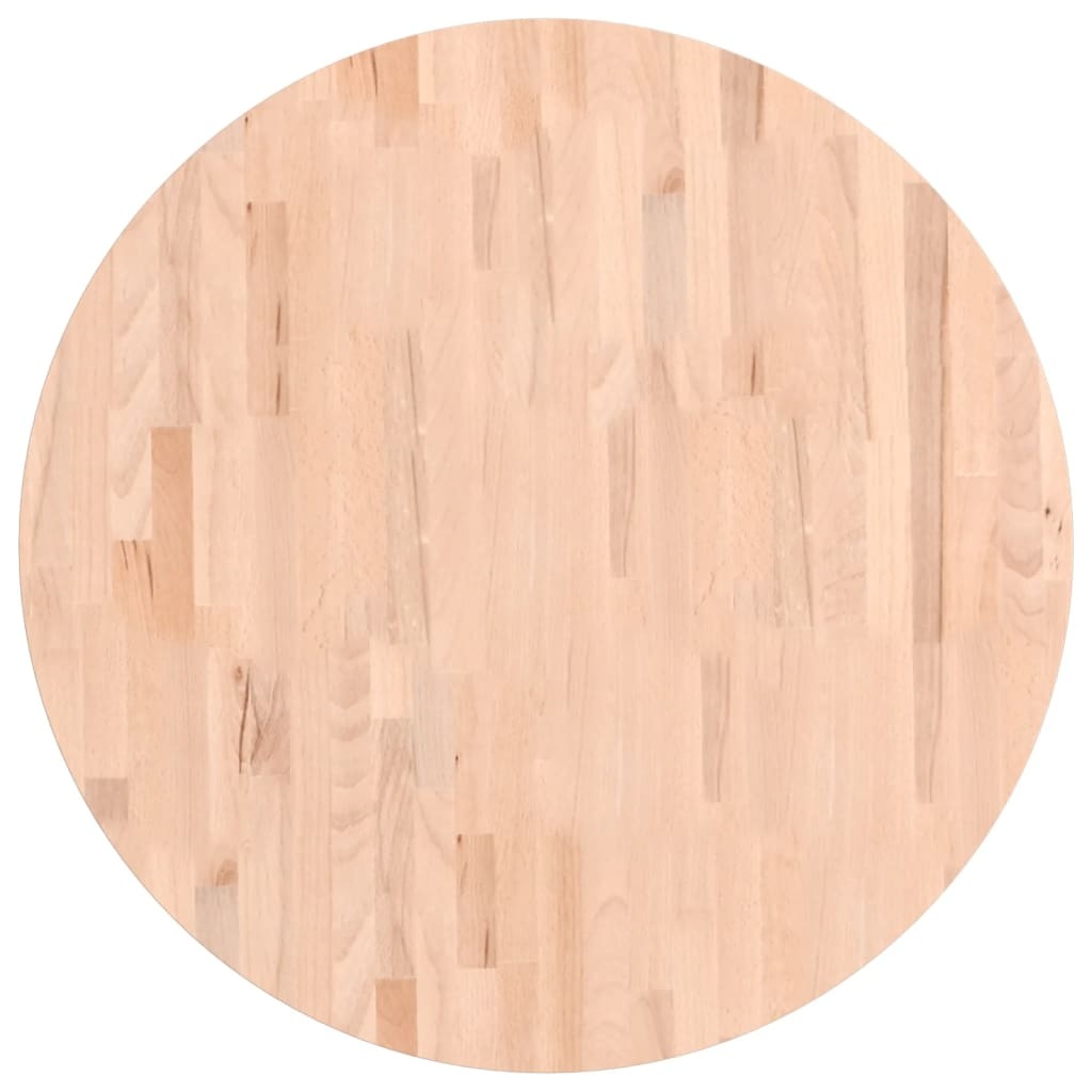 vidaXL Tafelblad rond Ø80x1,5 cm massief beukenhout