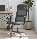vidaXL Kantoorstoel verstelbare hoogte mesh en kunstleer grijs zwart