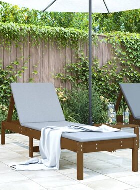 VidaXL Ligbed 199,5x60x74 cm massief grenenhout bruin