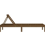 VidaXL Ligbed 199,5x60x74 cm massief grenenhout bruin