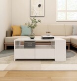 VidaXL Salontafel 102x55x42 cm bewerkt hout wit