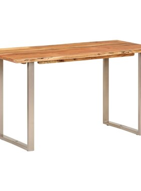 vidaXL Eettafel 140x70x76 cm massief acaciahout