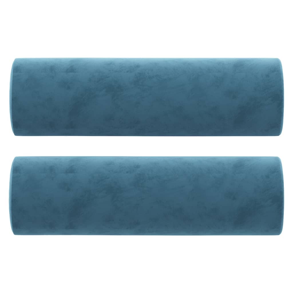 vidaXL Sierkussens 2 st 15x50 cm fluweel blauw