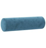 vidaXL Sierkussens 2 st 15x50 cm fluweel blauw