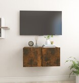 VidaXL Tv-meubel hangend 60x30x30 cm bewerkt hout gerookt eikenkleurig