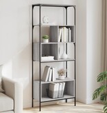 VidaXL Boekenkast 5-laags 76x33x188,5 cm bewerkt hout grijs sonoma