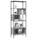 VidaXL Boekenkast 5-laags 76x33x188,5 cm bewerkt hout grijs sonoma