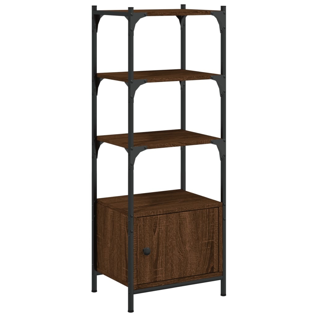 VidaXL Boekenkast 3-laags 41x30x109,5 cm bewerkt hout bruineikenkleur