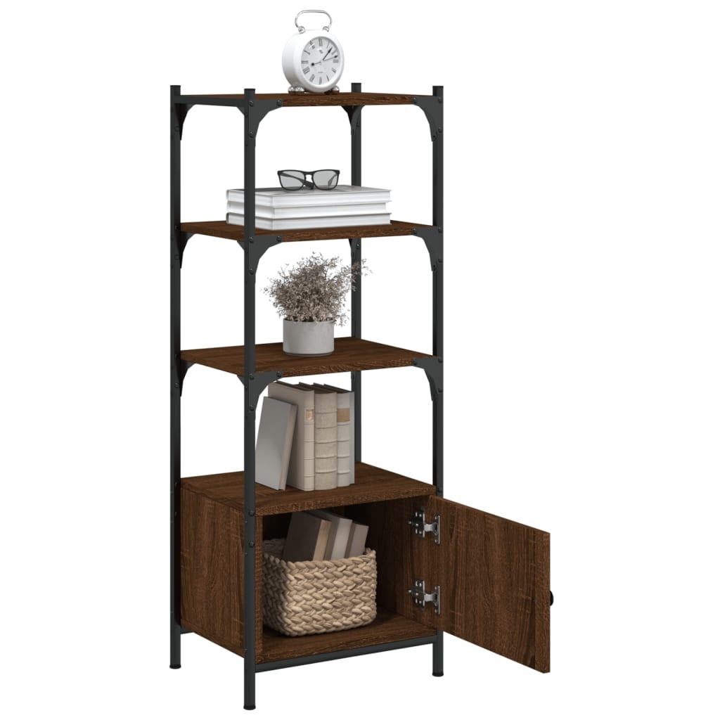 VidaXL Boekenkast 3-laags 41x30x109,5 cm bewerkt hout bruineikenkleur