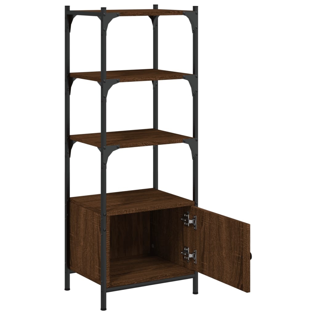 VidaXL Boekenkast 3-laags 41x30x109,5 cm bewerkt hout bruineikenkleur