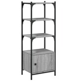 VidaXL Boekenkast 3-laags 41x30x109,5 cm bewerkt hout grijs sonoma