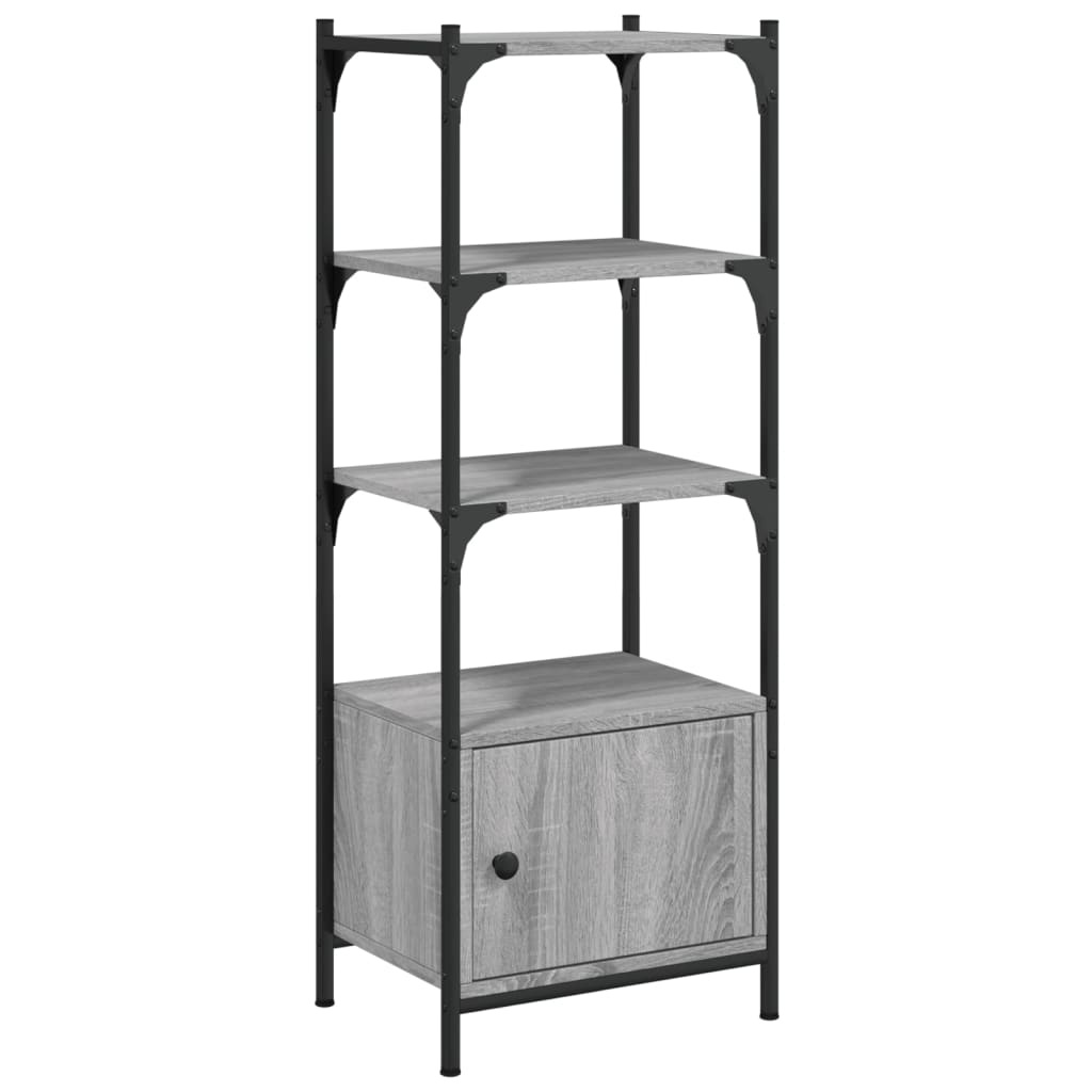 VidaXL Boekenkast 3-laags 41x30x109,5 cm bewerkt hout grijs sonoma