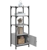 VidaXL Boekenkast 3-laags 41x30x109,5 cm bewerkt hout grijs sonoma